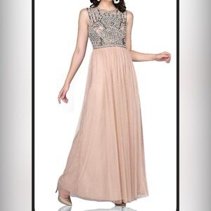 Gatsbylady Angie Embellished Pink Blush Maxi Dress NWT Size: 10